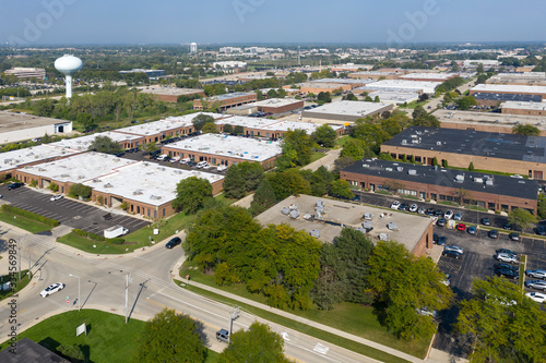 Schilderij op canvas Commercial Office Park Aerial