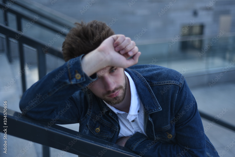 sad man sitting on the bench sad man sitting on the bench