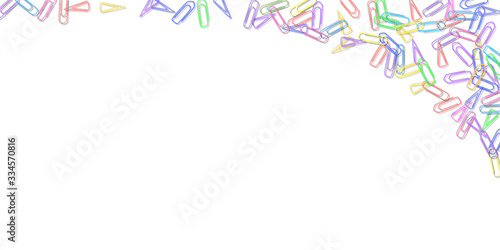 Background clerical colorful paper clips