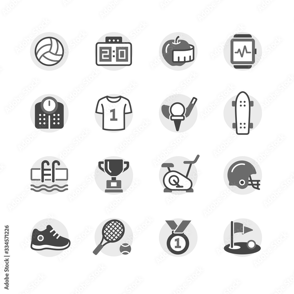 Fitness and Sport vector icons Fitness and Sport vector icons