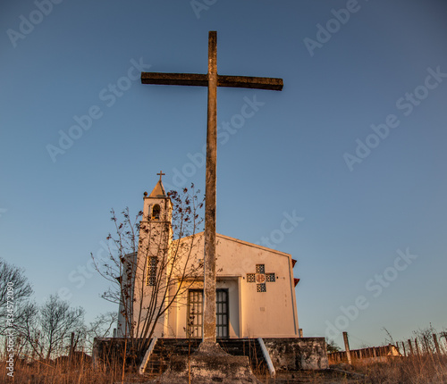 Romaria na cruz da igreja photo
