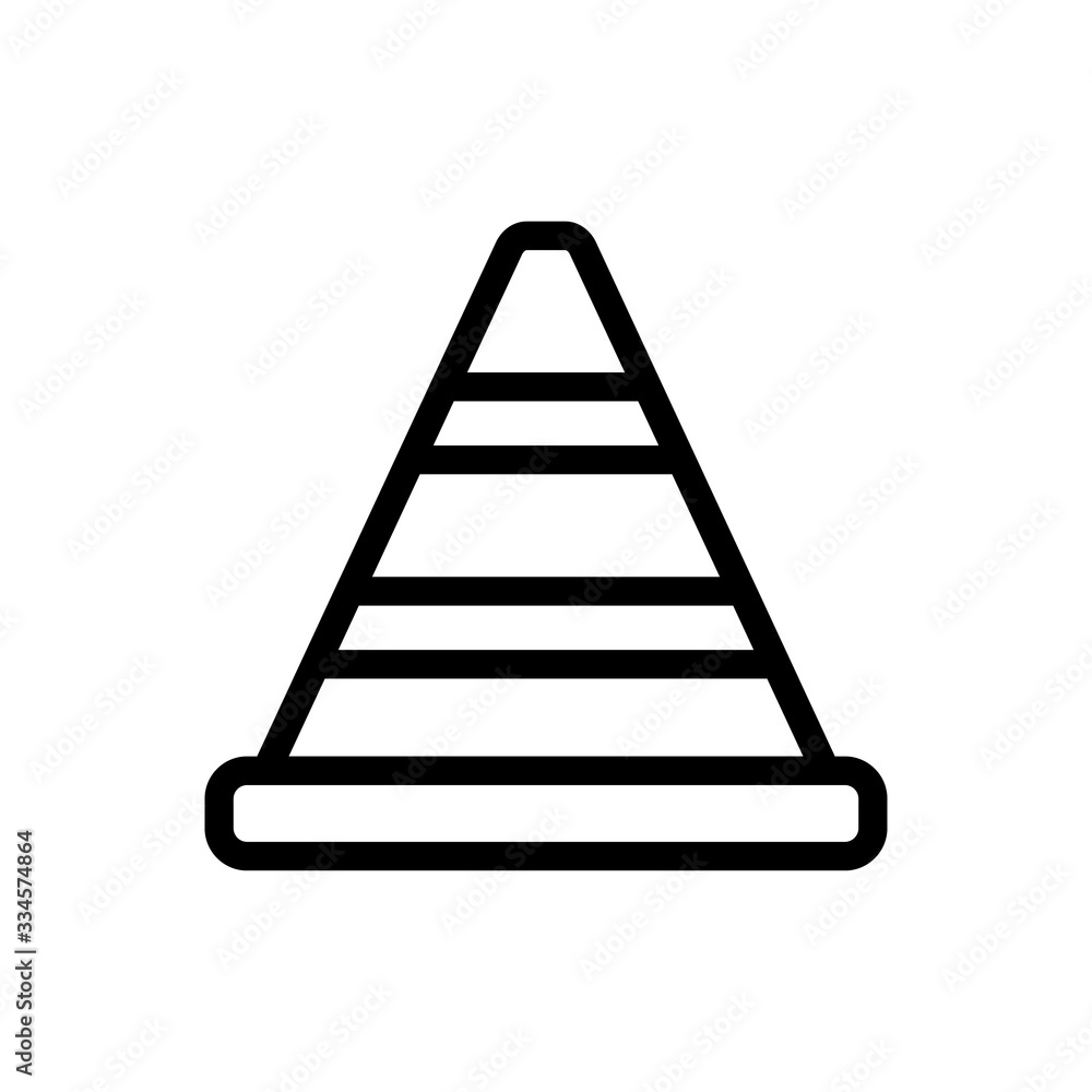 Cone outline icon. Symbol, logo illustration for mobile concept and web design. Cone outline icon. Symbol, logo illustration for mobile concept and web design.