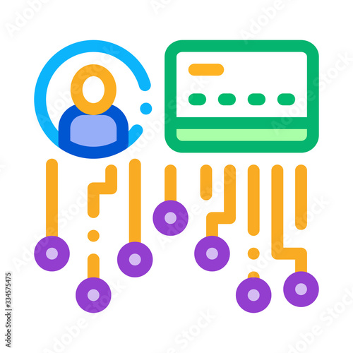cardholder details icon vector. cardholder details sign. color contour symbol illustration
