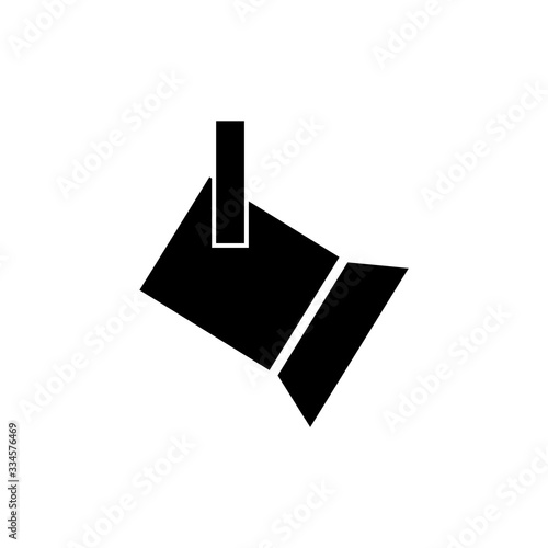 Spotlight icon, logo isolated on white embankment