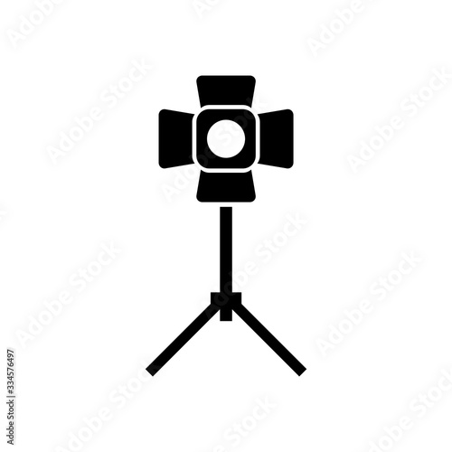 Spotlight icon, logo isolated on white embankment