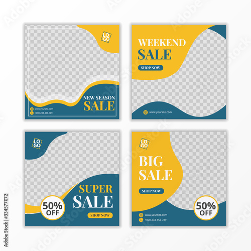 Template Post for Instagram, Web banner for social media, Template for promotion