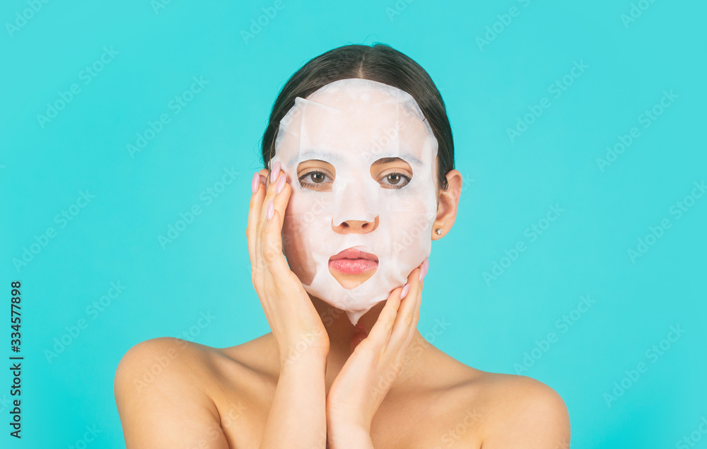 Beautiful Woman With Mask Skin Care And Beauty Concept Moisturizing