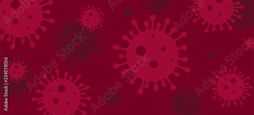 Coronavirus. Virus. COVID-2019. Outbreak coronavirus. Pandemic, medical, healthcare, infectious, virology, epidemiology concept. Corona virus 2019-nCoV. 3D background. Vector illustration.