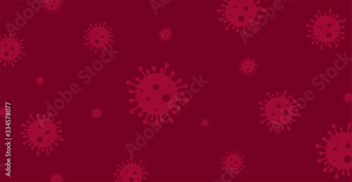 Coronavirus. Virus. COVID-2019. Outbreak coronavirus. Pandemic, medical, healthcare, infectious, virology, epidemiology concept. Corona virus 2019-nCoV. 3D background. Vector illustration.