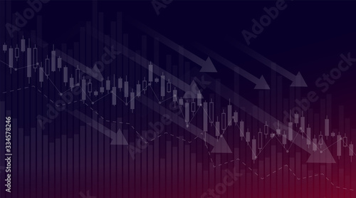 Crisis. Graphs and charts templates. Business infographics. Statistic and data, bankruptcy, financial crisis, money loss, down arrow, economy reduction. Financial chart. Vector illustration.