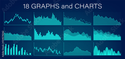 Crisis. Graphs and charts templates. Business infographics. Statistic and data, bankruptcy, financial crisis, money loss, down arrow, economy reduction. Financial chart. Vector illustration.