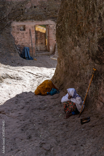 pilgrims in lalibela
