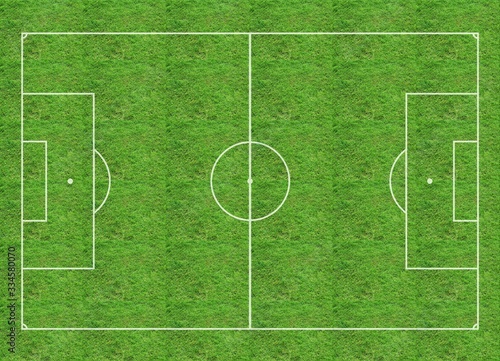 Turf football (soccer) field