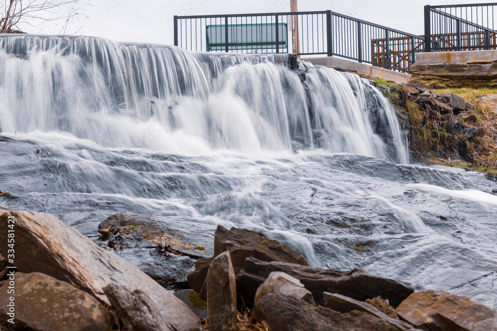 Fototapeta premium Waterfall with rocks
