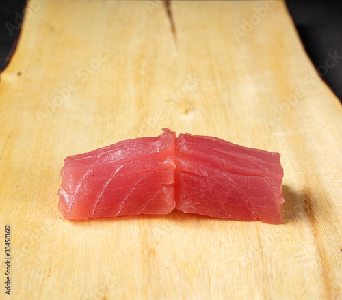 Japanese sushi with decorated photo