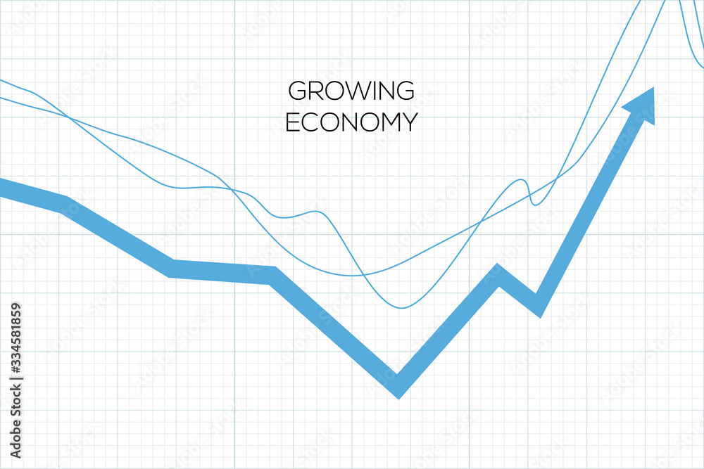 Graph of the growth of the world economy