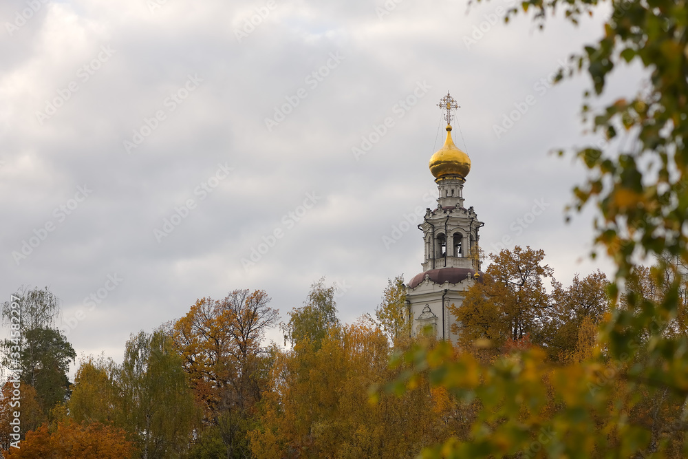 church on background of autumn sky