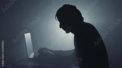 Hacker in dark