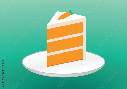 Vector illustration of a carrot cake