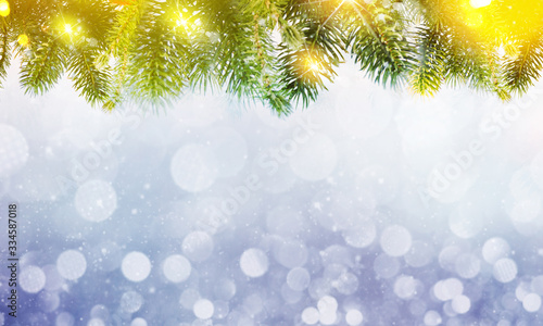 Christmas and New Year s holiday background with copy space, Christmas border