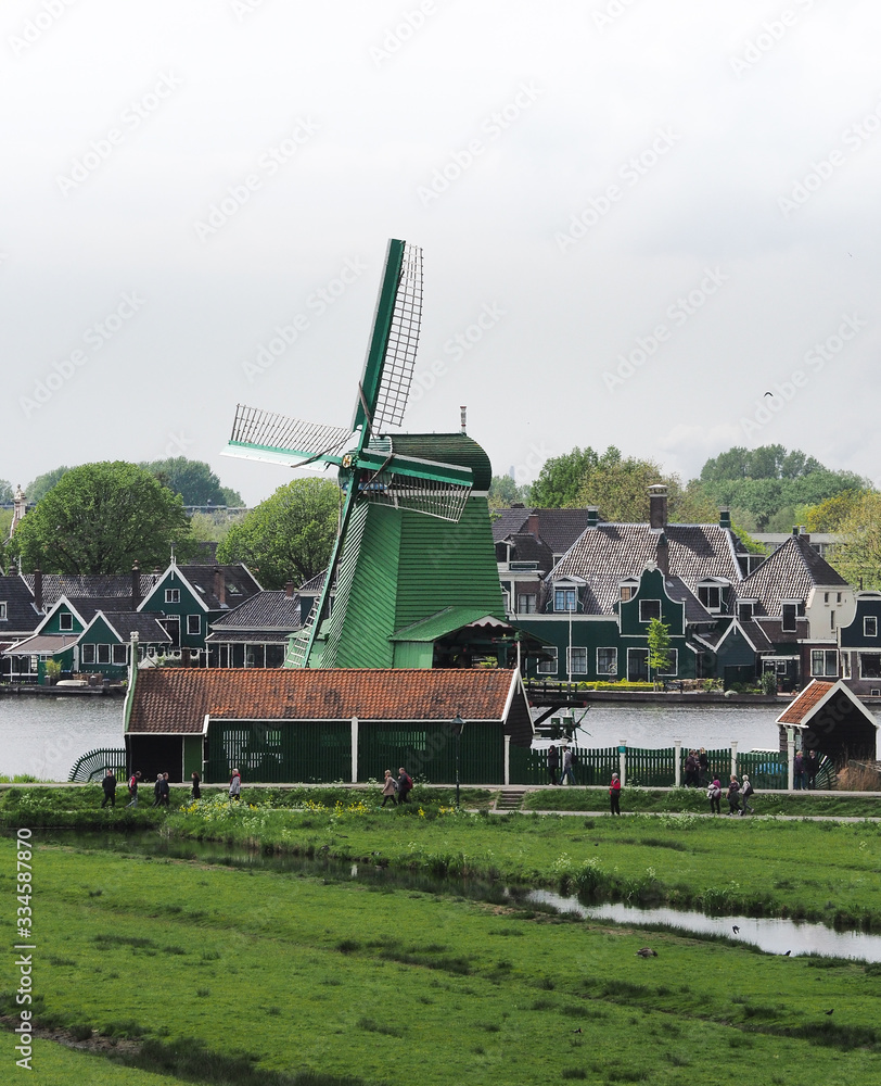 Fototapeta premium Zaanse Schans Netherlands, city in Europe