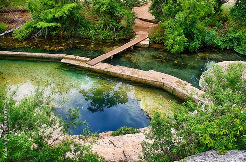 Jacob's Well, Wimberley Texas is a famous swimming hole in the Hill country.