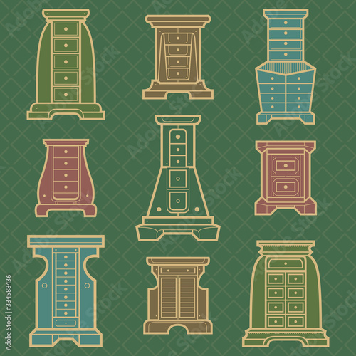 Collection of retro furniture