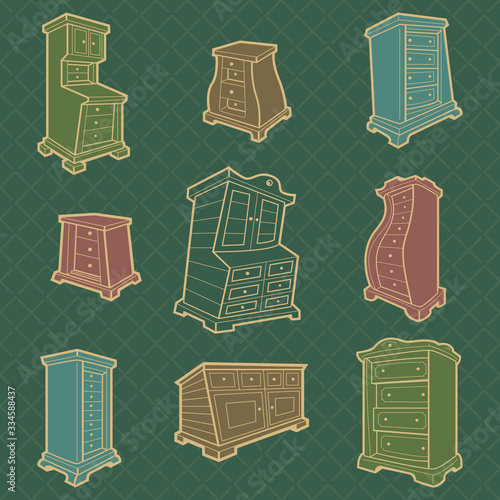 Collection of retro furniture