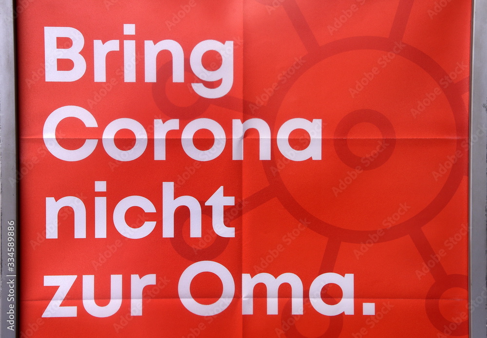 Aufruf: Bring Corona nicht zur Oma Aufruf: Bring Corona nicht zur Oma