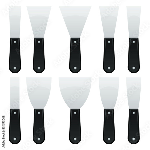 Putty knife spatula vector design illustration isolated on white background
