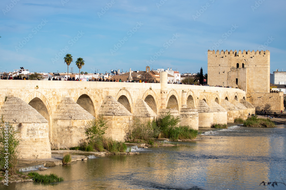 Roman bridge over the river Guadalquivir. Córdoba, Spain