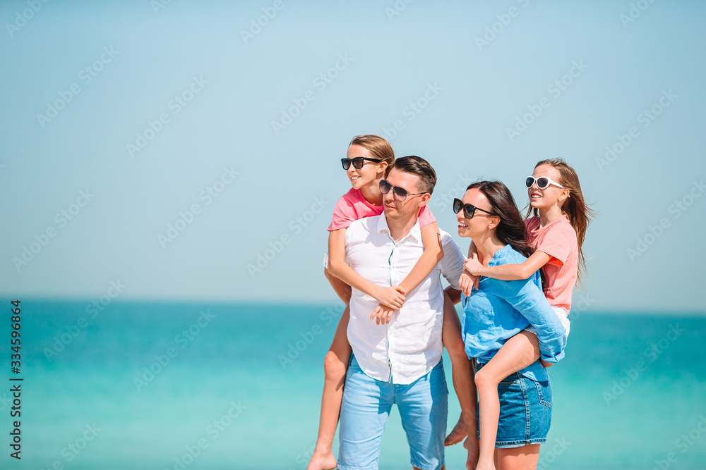 Young family on vacation have a lot of fun Young family on vacation have a lot of fun