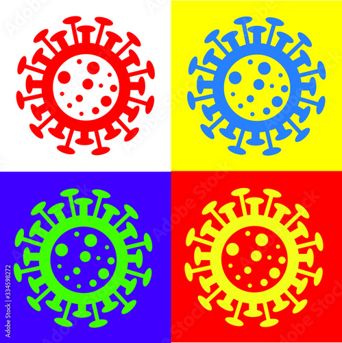 Illustrations concept coronavirus COVID-19. virus wuhan from china. Vector illustrate.