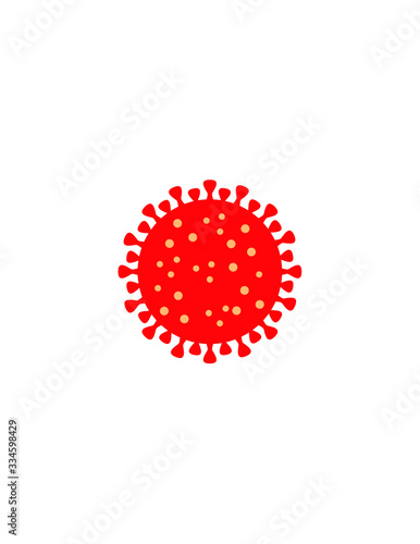 Covid-19 Coronavirus Cell - Red