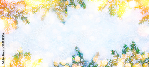 Christmas and New Year holidays background, winter season. Christmas greeting card