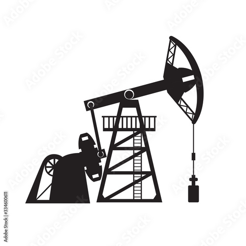 Petroleum pumpjack vector illustration. Oil well.