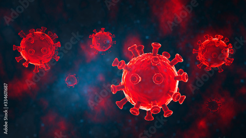 coronavirus covid 19  macro simulation photo