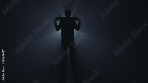 Skater in dark