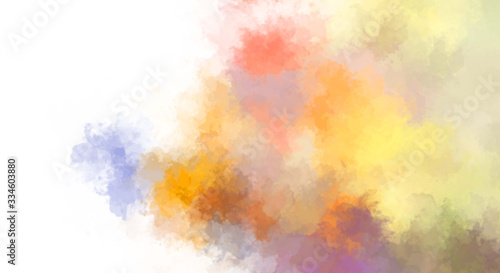 Brushed Painted Abstract Background. Brush stroked painting. Artistic vibrant and colorful wallpaper.. © Hybrid Graphics