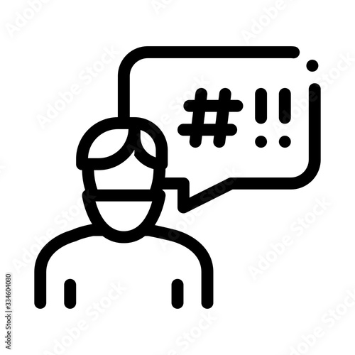 masked man requirements icon vector. masked man requirements sign. isolated contour symbol illustration