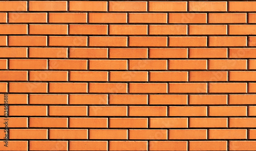 Brick wall texture. Wall of new smooth brick.