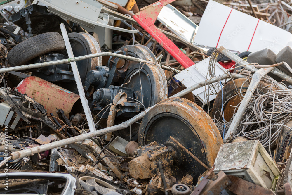 Detail of some train wheels in a junkyard Detail of some train wheels in a junkyard