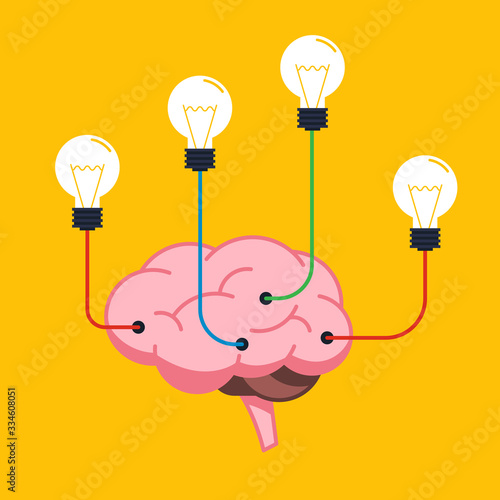 Creative thinking idea concept flat design