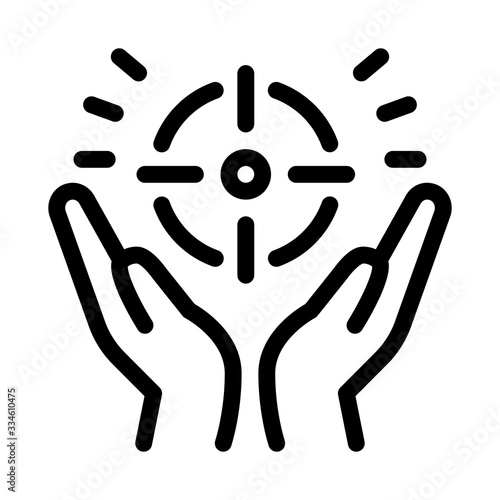 exaltation of purpose icon vector. exaltation of purpose sign. isolated contour symbol illustration