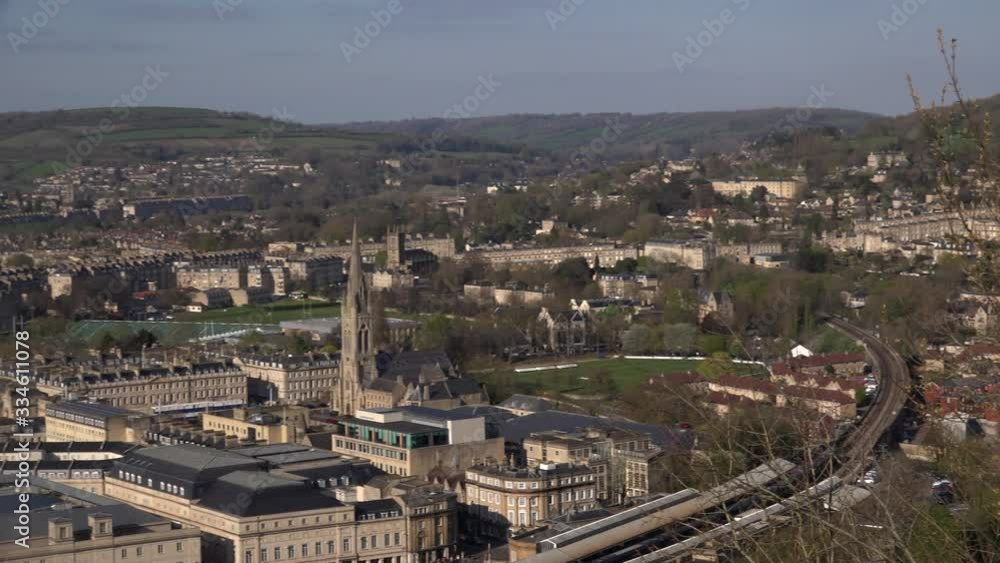 Aerial view of Bath city England UK 4K Aerial view of Bath city England UK 4K