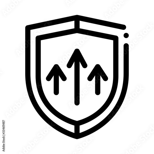 increased protection icon vector. increased protection sign. isolated contour symbol illustration