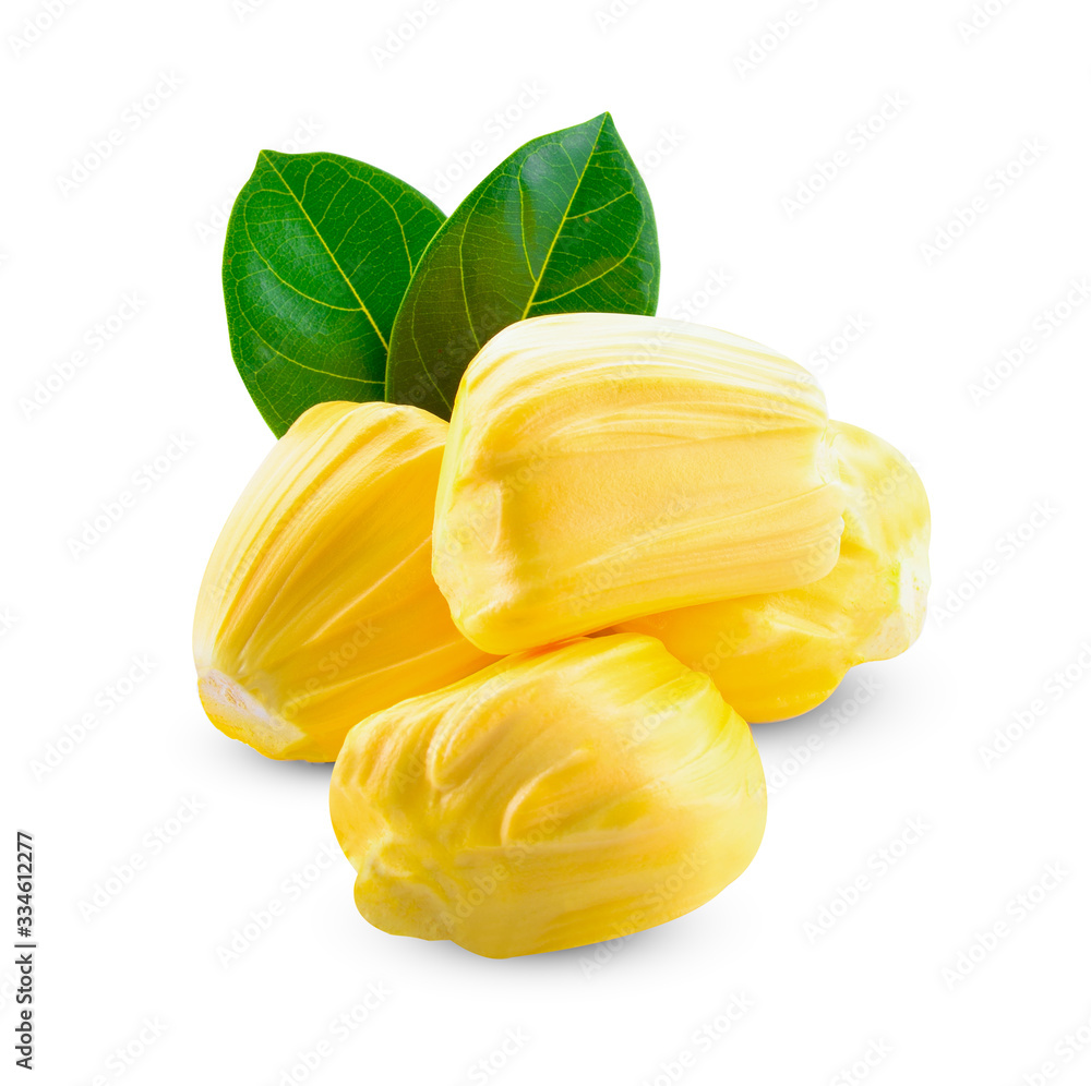 Jackfruit, yellow fruit isolated on a white background Jackfruit, yellow fruit isolated on a white background
