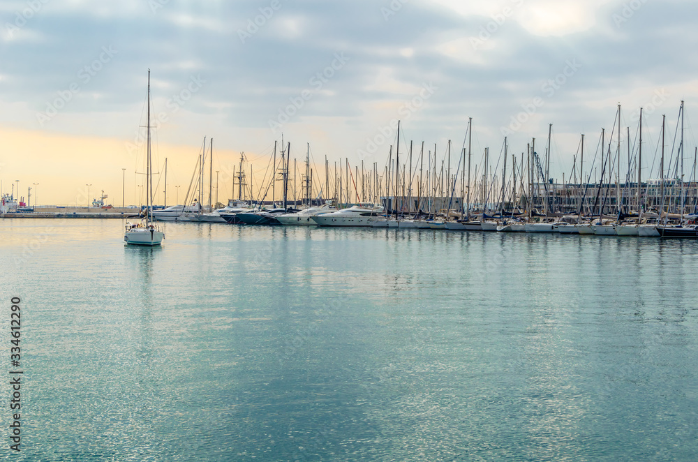 View of Alicante port, Spain