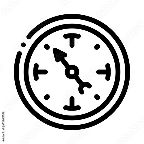 clock shows time icon vector. clock shows time sign. isolated contour symbol illustration