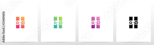 Game Controller On Letter Logo Design H